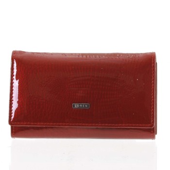 Středně velká lakovaná červená peněženka - Loren 6001RS