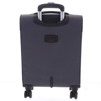 Nadčasový lehký látkový cestovní kufr šedý - Menqite Timeless L
