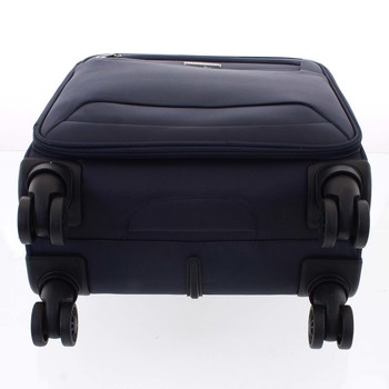 Nadčasový lehký látkový cestovní kufr tmavě modrý - Menqite Timeless S