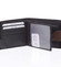 Hladká pánská černá kožená peněženka - Tomas 76VT