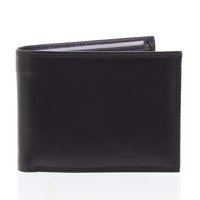 Kožená pánská černá hladká volná peněženka - ItParr