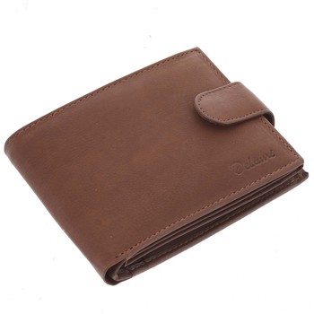 Jednoduchá pánská kožená hnědá peněženka - Delami 1313CND