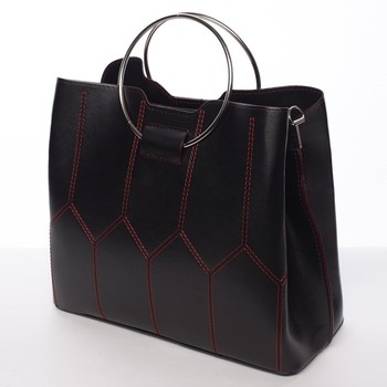 Luxusní dámská kabelka černo červená - Delami Gracelynn