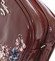 Originální dámská lesklá crossbody kabelka tmavá vínová - David Jones Fayanna
