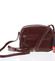 Originální dámská lesklá crossbody kabelka tmavá vínová - David Jones Fayanna