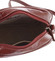 Originální dámská lesklá crossbody kabelka tmavá vínová - David Jones Fayanna