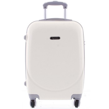 Kvalitní a elegantní pevný krémově bílý cestovní kufr - Agrado Peter L