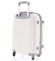 Kvalitní a elegantní pevný krémově bilý cestovní kufr - Agrado Peter S