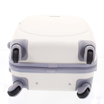 Kvalitní a elegantní pevný krémově bílý cestovní kufr - Agrado Peter M