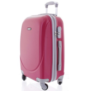 Kvalitní a elegantní pevný fuchsiový cestovní kufr - Agrado Peter L
