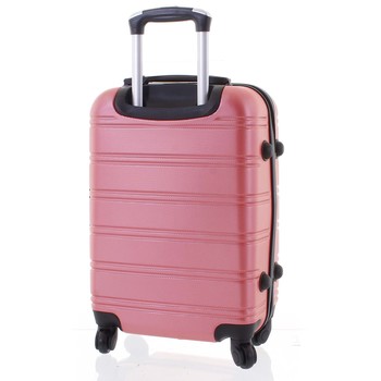 Kvalitní a elegantní pevný růžový cestovní kufr - Agrado Michael M