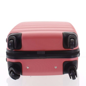 Kvalitní a elegantní pevný růžový cestovní kufr - Agrado Michael L