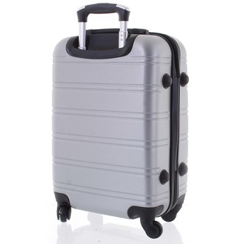 Kvalitní a elegantní pevný stříbrný cestovní kufr - Agrado Michael L
