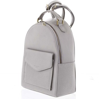 Luxusní stylový kožený dámský světle šedý batoh - Hexagona Zoilo