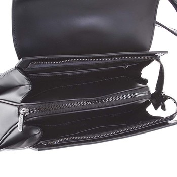 Dámský pevný moderní kožený batoh černý - Hexagona Zoelane