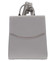 Dámský pevný elegantní kožený batoh světle šedý - Hexagona Zoel