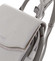 Dámský pevný elegantní kožený batoh světle šedý - Hexagona Zoel