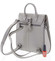 Dámský pevný elegantní kožený batoh světle šedý - Hexagona Zoel