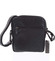 Luxusní černá kožená taška přes rameno Hexagona 129898