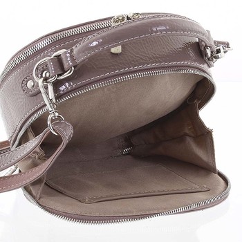 Exkluzivní dámská lesklá crossbody kabelka černá - David Jones Lucile