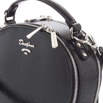 Exkluzivní dámská lesklá crossbody kabelka černá - David Jones Lucile