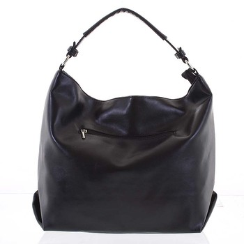 Elegantní měkká kabelka přes rameno černá - Carine Avalina