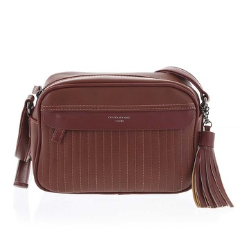 Trendy dámská karamelově červená crossbody kabelka - David Jones Marcellia