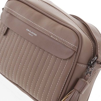 Trendy dámská tmavší růžová crossbody kabelka - David Jones Marcellia