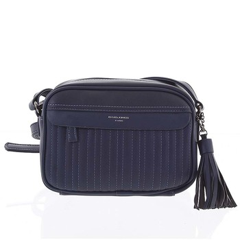 Trendy dámská tmavě modrá crossbody kabelka - David Jones Marcellia