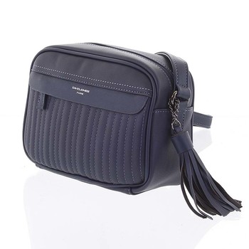 Trendy dámská tmavě modrá crossbody kabelka - David Jones Marcellia