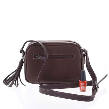 Trendy dámská tmavě fialová crossbody kabelka - David Jones Marcellia