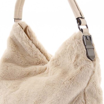 Elegantní dámská kožešinová kabelka meruňková - MARIA C Janiyah