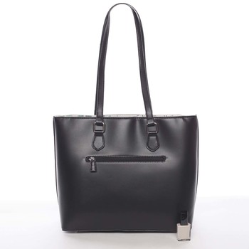 Velká elegantní hladká dámská černá kabelka - David Jones Emely