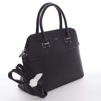 Větší dámská elegantní a módní černá kabelka - David Jones Angie