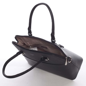 Větší dámská elegantní a módní černá kabelka - David Jones Angie