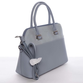 Větší dámská elegantní a módní světle modrá kabelka - David Jones Angie