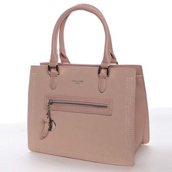 Jemná a elegantní dámská růžová kabelka do ruky - David Jones Eliana