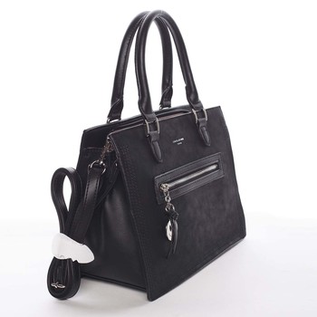 Jemná a elegantní dámská černá kabelka do ruky - David Jones Eliana