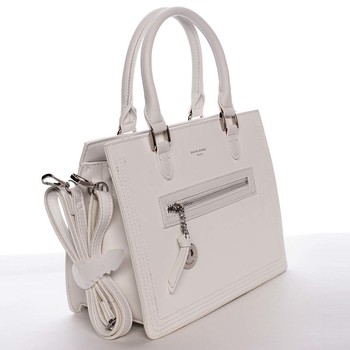 Jemná a elegantní dámská bílá kabelka do ruky - David Jones Eliana