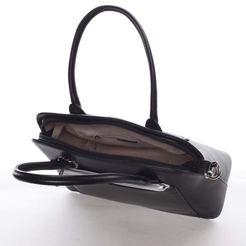 Exkluzivní dámská černá zaoblená kabelka - David Jones Hiliery