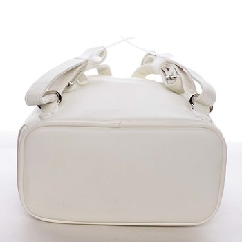 Dámský bílý městský batoh s kapsičkou - David Jones Anthony