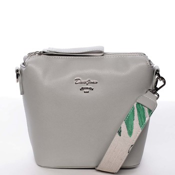 Malá světle šedá dámská crossbody kabelka - David Jones Olenka