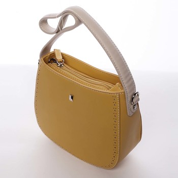 Elegantní listová crossbody kabelka sluneční žlutá - David Jones Brigitte