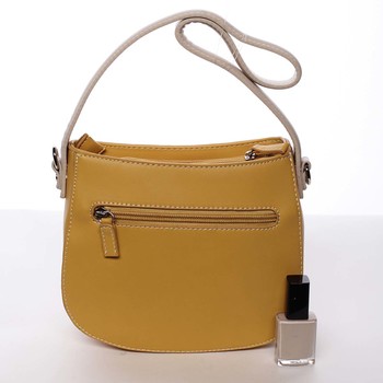 Elegantní listová crossbody kabelka sluneční žlutá - David Jones Brigitte