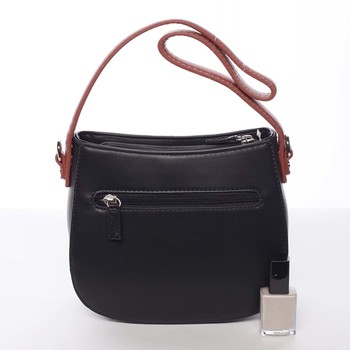 Elegantní listová crossbody kabelka černá - David Jones Brigitte