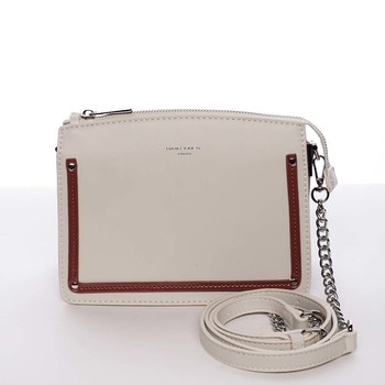 Malá originální crossbody kabelka krémově bílá - David Jones Yuriko