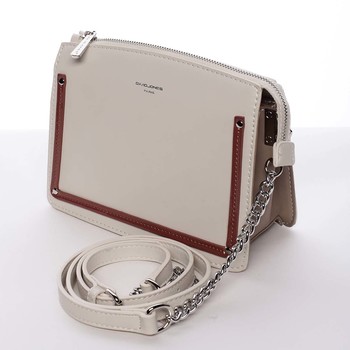 Malá originální crossbody kabelka krémově bílá - David Jones Yuriko
