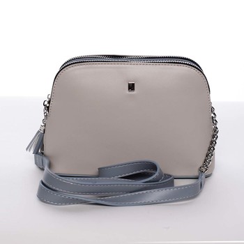 Malá elegantní doplňková crossbody kabelka krémově šedá - David Jones Karen