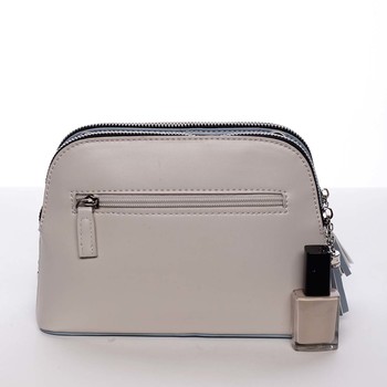 Malá elegantní doplňková crossbody kabelka krémově šedá - David Jones Karen