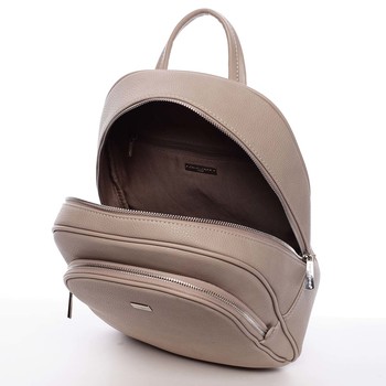 Velký dámský měkký městský batoh pískový - David Jones Beatrikas